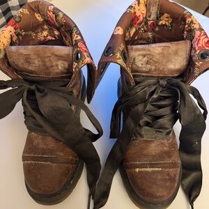 Dr. Martens Triumph 1914 distressed leather fold over boots